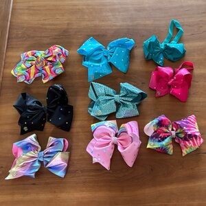 Colorful Kids Hair Bow Set of 9